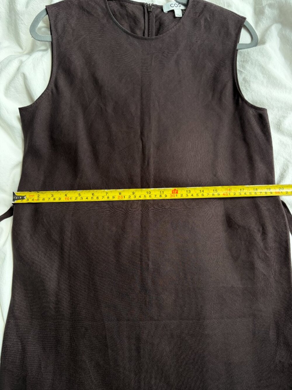 COS Dark Brown Sleeveless Maxi Dress - Picture 7 of 9